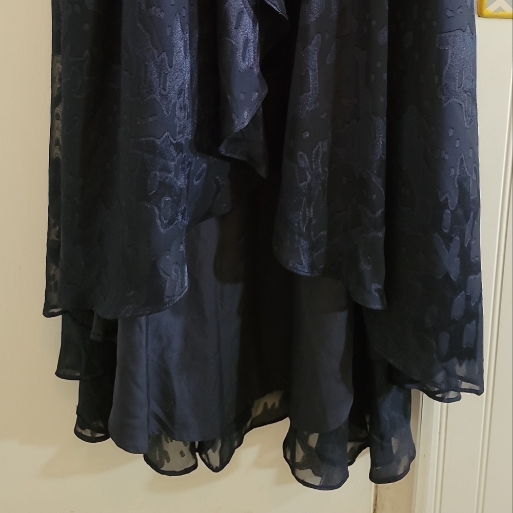 Anthropologie Hutch for BHLDN Biscayne Dress in Navy XS Wrap Midi - Picture 9 of 13
